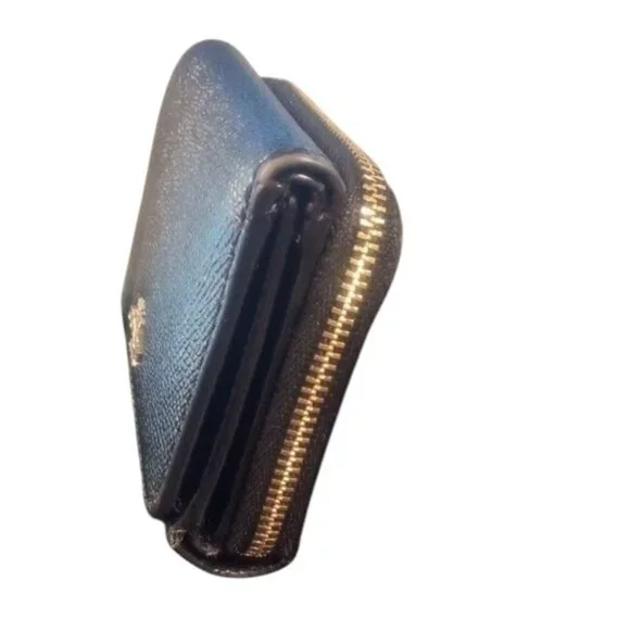 Coach Small Compact Tri-Fold Wallet Midnight | GUC - Picture 4 of 8